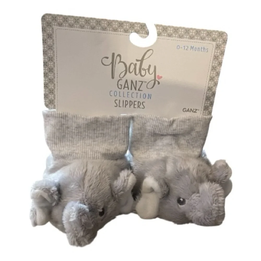 💖5 for $25💖 Baby Ganz Collection Elephant Slippers 0–12 Months Plush Booties